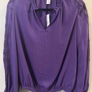 White House Black Market Purple Blouse